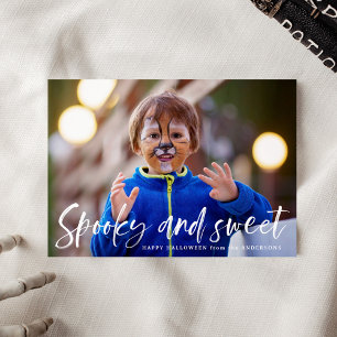 Spooky och Sweet   Halloween-fotokort Julkort
