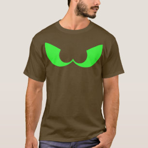 Spooky Öga Scary Halloween , Grönt on Black 6400 T Shirt