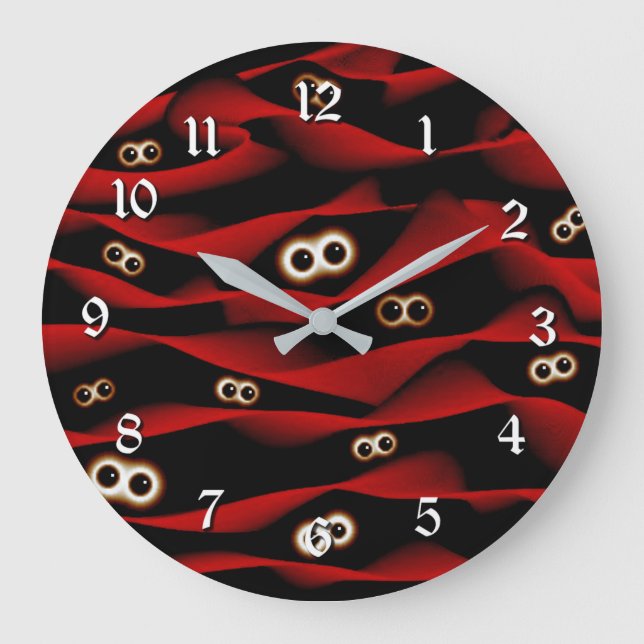 Spooky Öga Wall Clock Stor Klocka (Framsida)