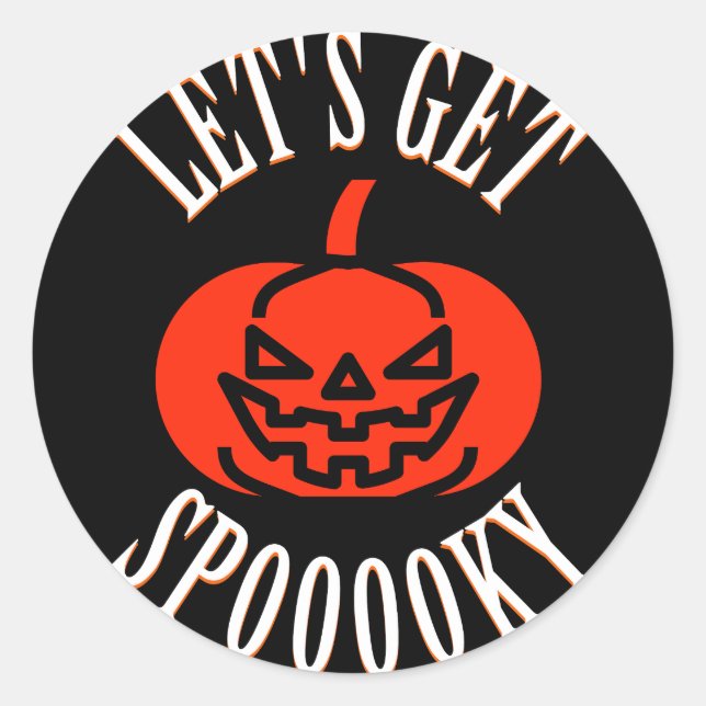 SPOOKY ONE BIRTHDAY RUNT KLISTERMÄRKE (Framsida)