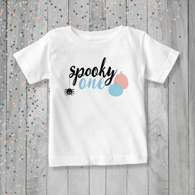 Spooky One Blue First Birthday T Shirt (Spooky One Birthday Shirt)