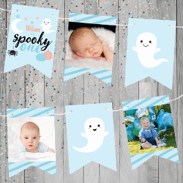 Spooky One Blue First Birthday Vimplar