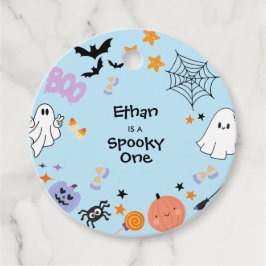 Spooky One Blue Halloween 1:a födelsedagens favori Gåvor Etiketter