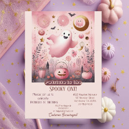 Spooky One Boo Crew Friendly Ghost Ghouls Birthday Inbjudningar