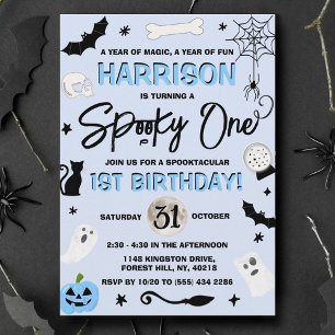Spooky One! Boys Halloween 1:a födelsedagen Inbjudningar