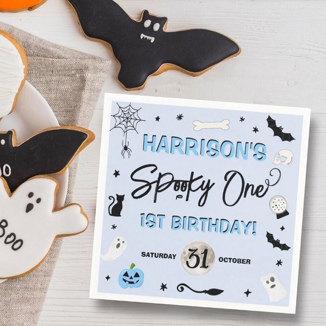 Spooky One! Boys Halloween 1 Birthday Party Pappersservett (Skapare uppladdad)