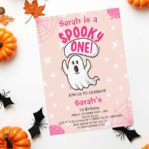 Spooky One Cute Funny Halloween Ghost 1:a födelsed