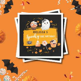 Spooky One Cute Halloween Birthday Party Pappersservett