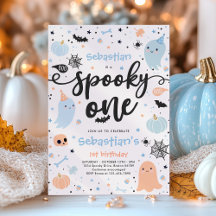 Spooky One Cute Halloween Ghost 1:a födelsedagen P