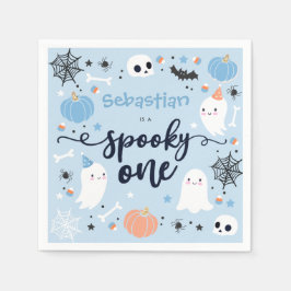 Spooky One Cute Halloween Ghost 1 Birthday Decor Pappersservett