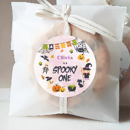Spooky One Cute Halloween Ghost 1 Birthday Favor Gåvor Etiketter