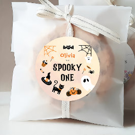 Spooky One Cute Halloween Ghost 1 Birthday Favor Gåvor Etiketter