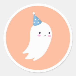 Spooky One Cute Halloween Ghost 1 Birthday Favor Runt Klistermärke