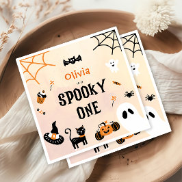 Spooky One Cute Halloween Ghost 1 födelsedag Pappersservett