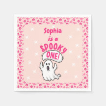 Spooky One Cute Rosa Halloween Ghost 1:a födelseda