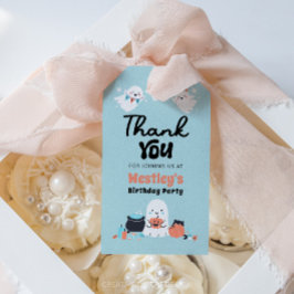 Spooky One Ghost Boy 1st Birthday Party Favor Märk Visitkort