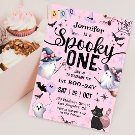 Spooky One Ghost Halloween 1:a födelsedagstjutten Inbjudningar