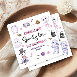 Spooky One Girls Halloween 1:a födelsedagen Pappersservett