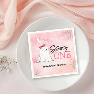 Spooky One Girly Ghost 1:a Birthday Party Pappersservett