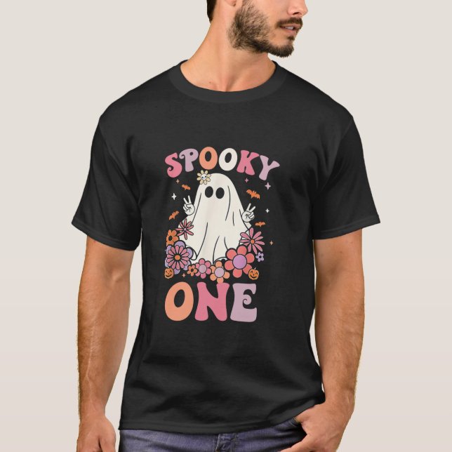 Spooky One Halloween 1:a födelsedag Party Dekorati T Shirt (Framsida)