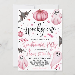 Spooky One Halloween 1:a födelsedagen Inbjudningar