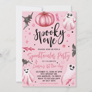 Spooky One Halloween 1:a födelsedagen Inbjudningar