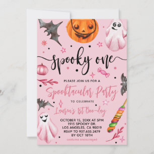 Spooky One Halloween 1:a födelsedagen Inbjudningar