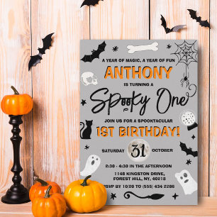 Spooky One! Halloween 1:a födelsedagen Inbjudningar