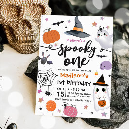 Spooky One Halloween 1:a födelsedagen Inbjudningar