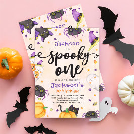 Spooky One Halloween 1:a födelsedagen Inbjudningar