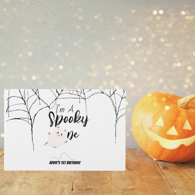 Spooky One | Halloween 1:a födelsedagen | Minimal  Gästböcker (Skapare uppladdad)
