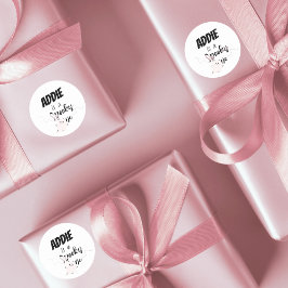 Spooky One | Halloween 1:a födelsedagen | Minimal Runt Klistermärke