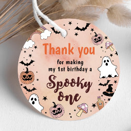 Spooky One Halloween 1:a födelsedagen Party Gåvor Etiketter
