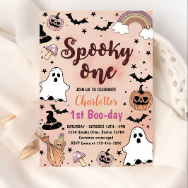 Spooky One Halloween 1:a födelsedagen Party Inbjudningar