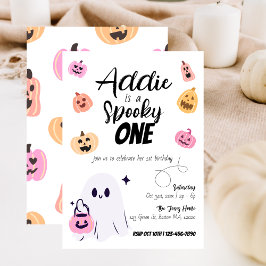 Spooky One | Halloween 1:a födelsedagen | Rosa Pum Inbjudningar