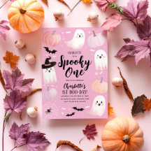 Spooky One Halloween 1st Birthday Girl Rosa Ghost