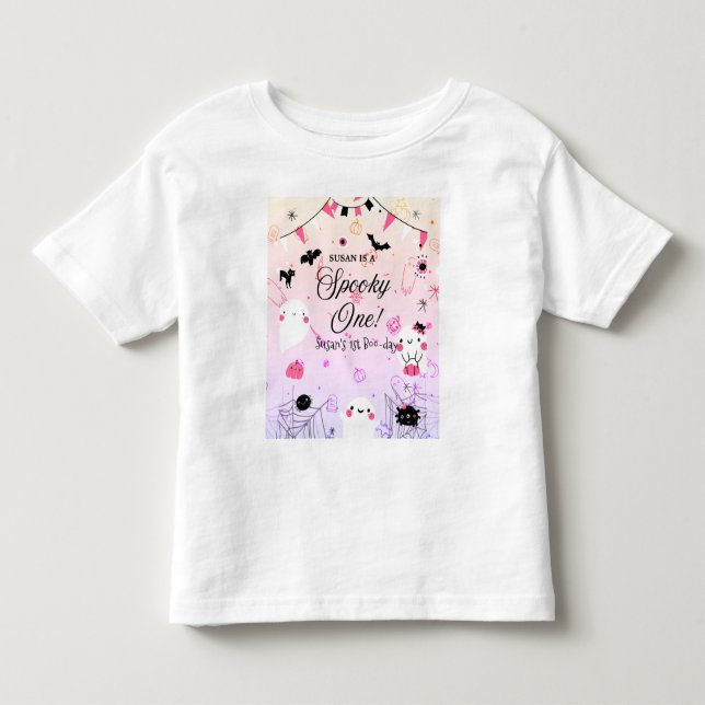 Spooky One Halloween Birthday T Shirt (Framsida)