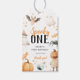 Spooky One Halloween Birthday Tack Presentetikett