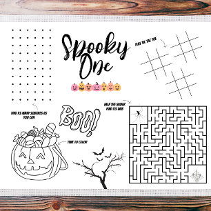 Spooky One Halloween Bordstablett för barnakti