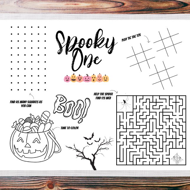 Spooky One | Halloween | Bordstablett för barnakti (Skapare uppladdad)
