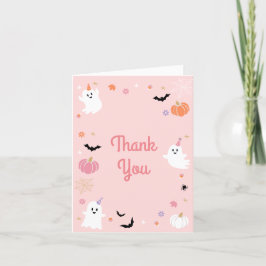 Spooky One Halloween Cute Ghost 1:a födelsedagen Tack Kort