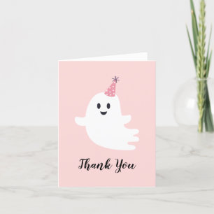 Spooky One Halloween Cute Ghost 1:a födelsedagen Tack Kort