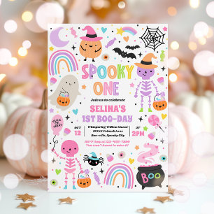 Spooky One Halloween Cuties 1st Birthday Party Inbjudningar