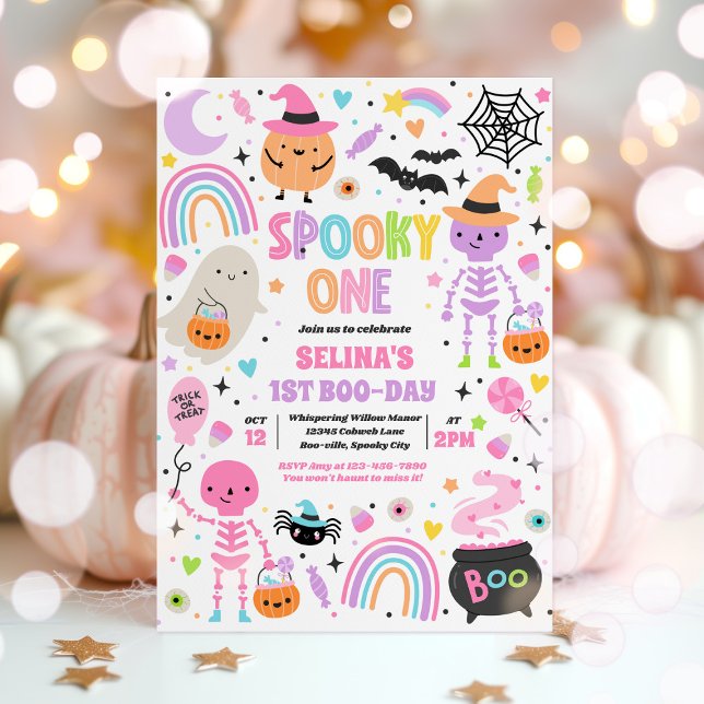 Spooky One Halloween Cuties 1st Birthday Party Inbjudningar (Skapare uppladdad)