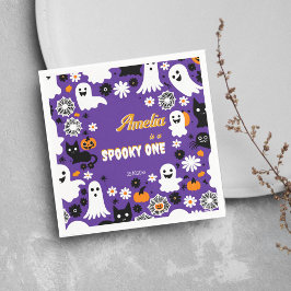 Spooky one Halloween-födelsedagskalv daisy Pappersservett