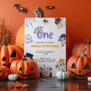Spooky One Halloween Första födelsedag Inbjudningar
