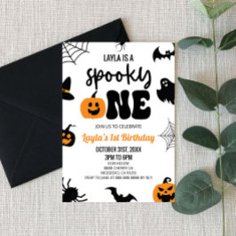 Spooky One Halloween första födelsedag Party Inbjudningar
