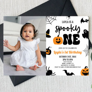 Spooky One Halloween första födelsedag Party Inbjudningar
