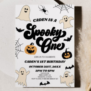 Spooky One Halloween första födelsedag Party Inbjudningar