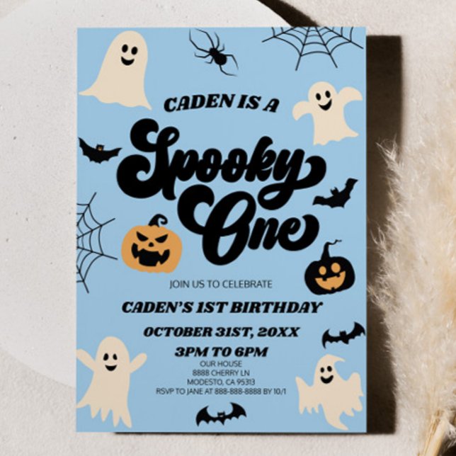 Spooky One Halloween första födelsedag Party Inbjudningar (Skapare uppladdad)